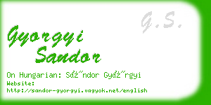 gyorgyi sandor business card